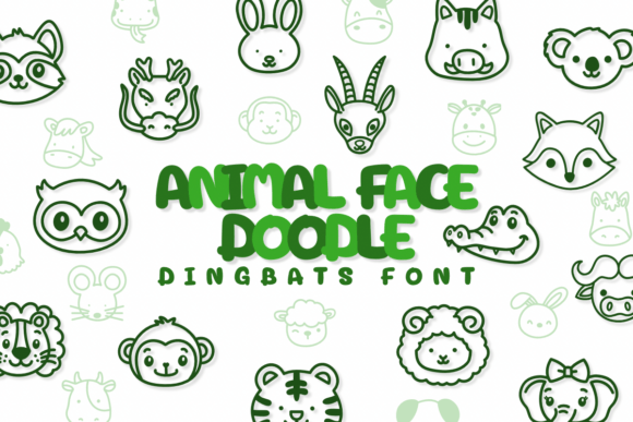 Animal Face Doodle: A Playful Font for Campaign Creativity