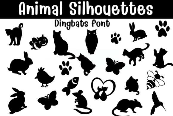 Animal Silhouettes Font for Branding and Design
