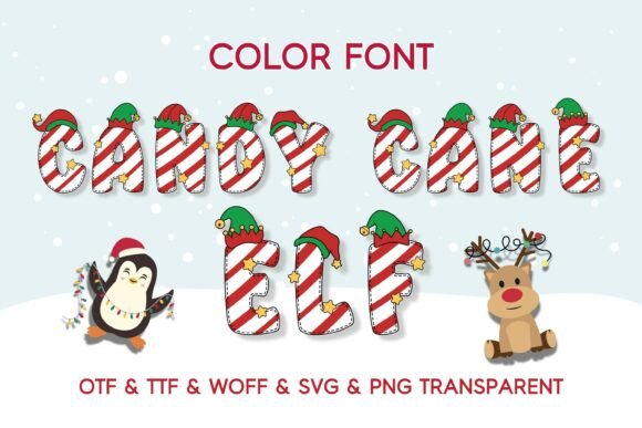 Candy Cane Elf Font for Festive Branding