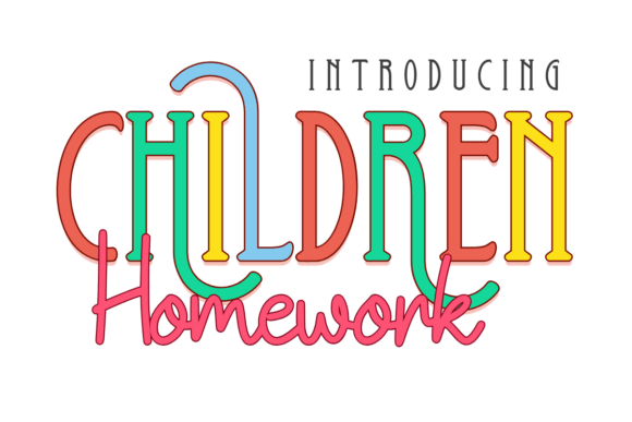 Children Homework Font for Branding and Design