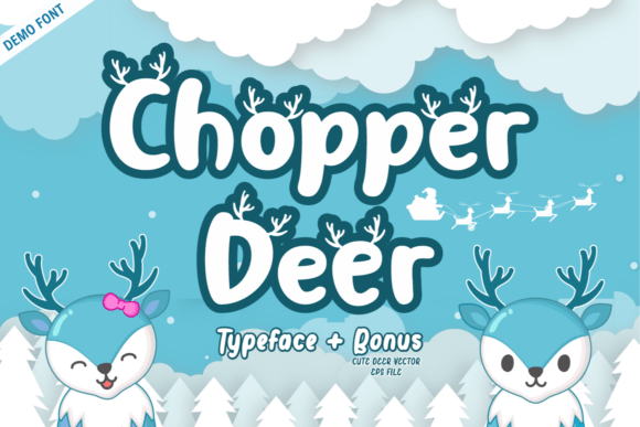 Chopper Deer Demo Font for Festive Design