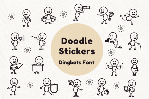 Doodle Stickers: A Playful Font for Digital Creativity