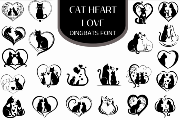 Enhance Your Brand with the Cat Heart Love Font