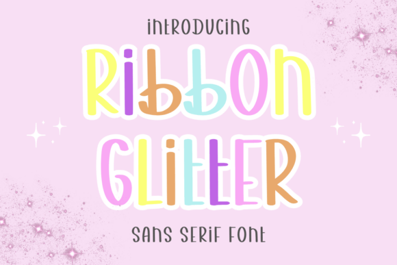 Ribbon Glitter Font for Web Design Projects