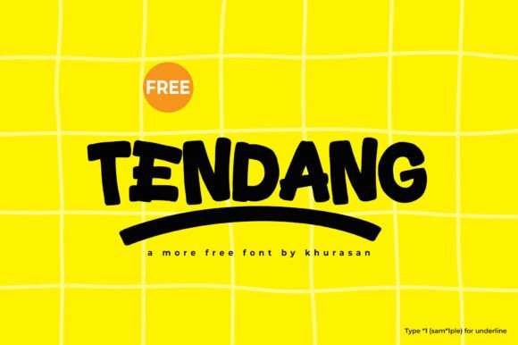 Tendang: A Modern Display Font for Creative Projects